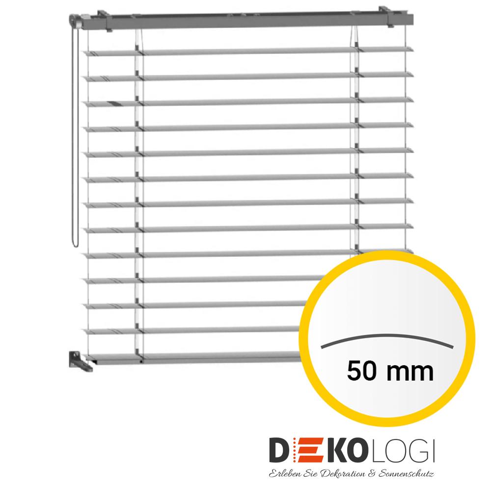 Außenjalousie 50 mm mit Seil Fensterfront