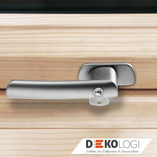 Roto Abschließbarer Griff in Silber Serie R6, R8 Holz