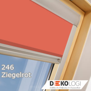 Rollo Schienengeführt in 246 Ziegelrot