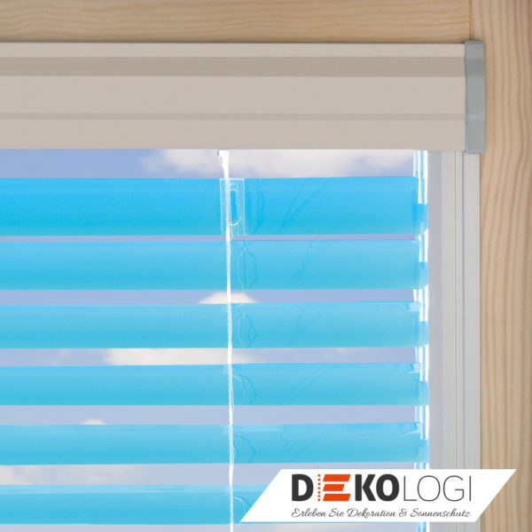 Lamellenfarbe blau Jalousie