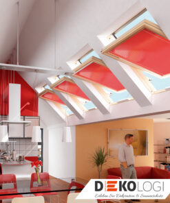 Fakro Jalousie mit Schiene Dekor rot AJP