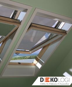 Zwei Original Fakro Netzmarkise schwarz