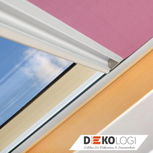 Silberne Schiene mit Pinken Stoff Holzrahmen