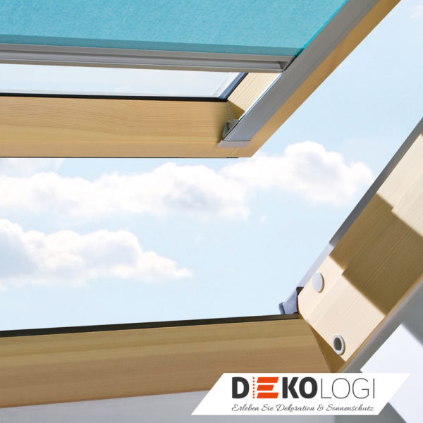 Fakro Fenster Rollo mit Seitenschienen ARP blau