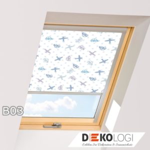 Flugzeug Verdunkelungs-Rollo für Fakro Dekor B03