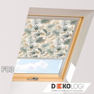 Rollo ARF mit Schienen Dekor F03 Blumen
