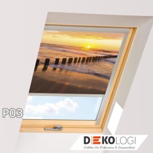 Rollo ARF mit Schienen Dekor Sonnenuntergang