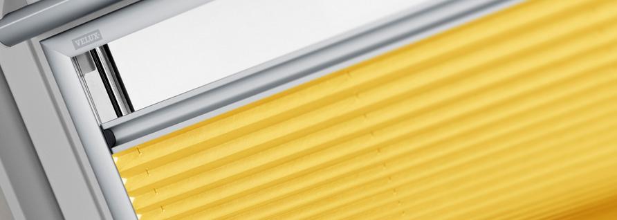 Plissee für Velux Dachfenster FHL gelb