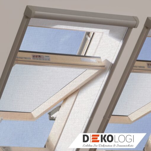 AMS Mückenrollo für Dachfenster grau