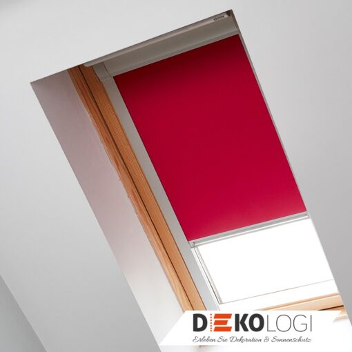 Bloc Blind rotes Verdunkelungsrollo für Dachflächenfenster