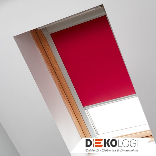 Bloc Blind rotes Verdunkelungsrollo für Dachflächenfenster