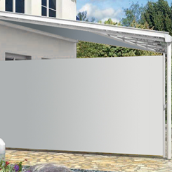 Außenseitenrollo als Wetterfang Grundstück