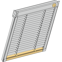 Maßgefertigte Dachfenster Jalousie Velux Roto Fakro