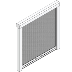 Maß Insektenschutz mit grauem Netz