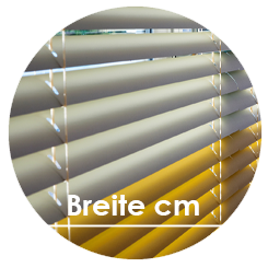 Maß Jalousie Kategorie weiß gelb