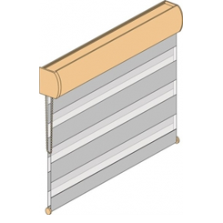 Doppelrollo mit Kassette Produktaufbau