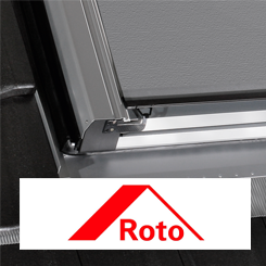 Original Roto Firmenlogo mit Markise