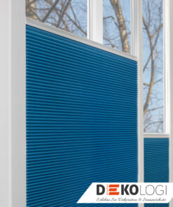 Wabenplissee blau Maßanfertigung Badezimmer Küchen ohne Bohren nach Maß Transparent blickdicht