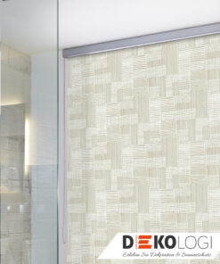 Seitenzurollo nach Maß Wandmontage Ohne Bohren Sichtschutzrollo beige