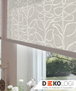 Florales Rollo in grau weiß