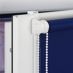 Klemmfix Rollo Lichtdurchlässig blau mit Kette