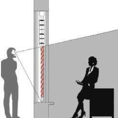 Jalousie Tageslichttechnik Einfallswinkel mit zwei Personen