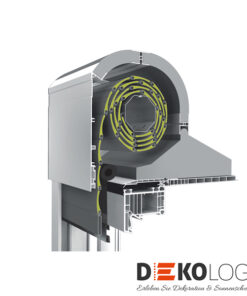 Rollladenquerschnitt für 50 mm Lamellen