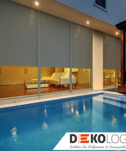 Pool Beschattung Sichtschutz Fensterfront