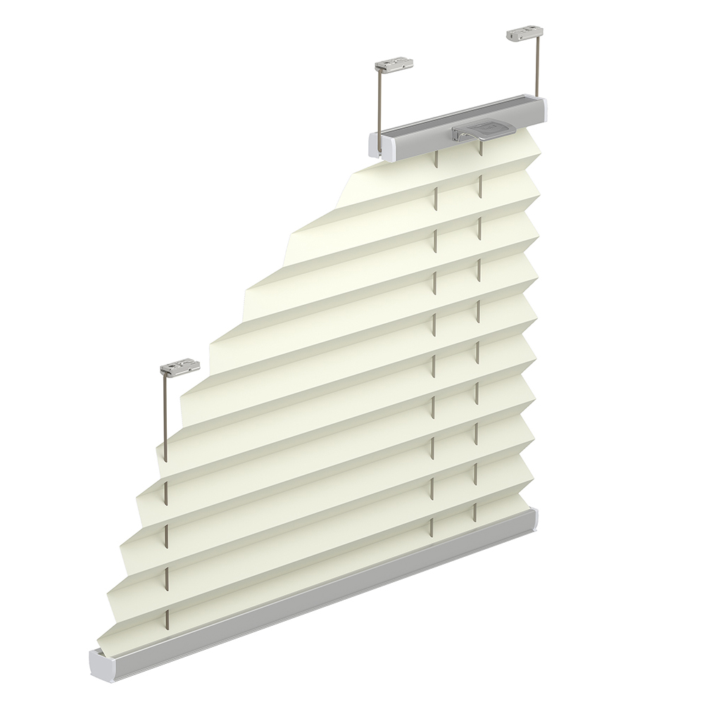 Sondermaß Plissee viertelkreisförmig verspannt