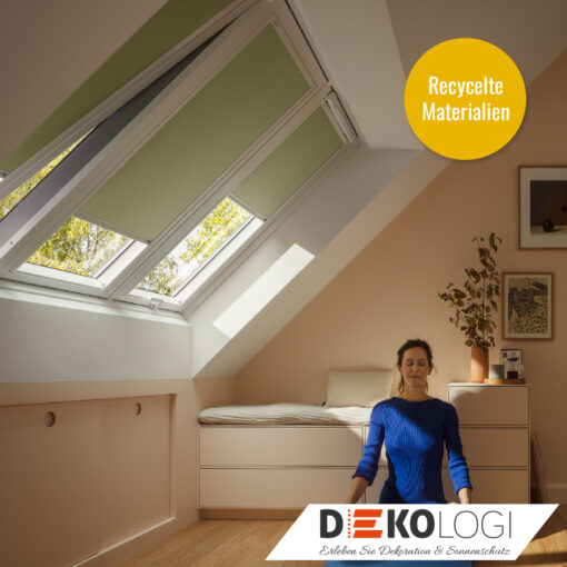 Umweltrollo von Velux in grün