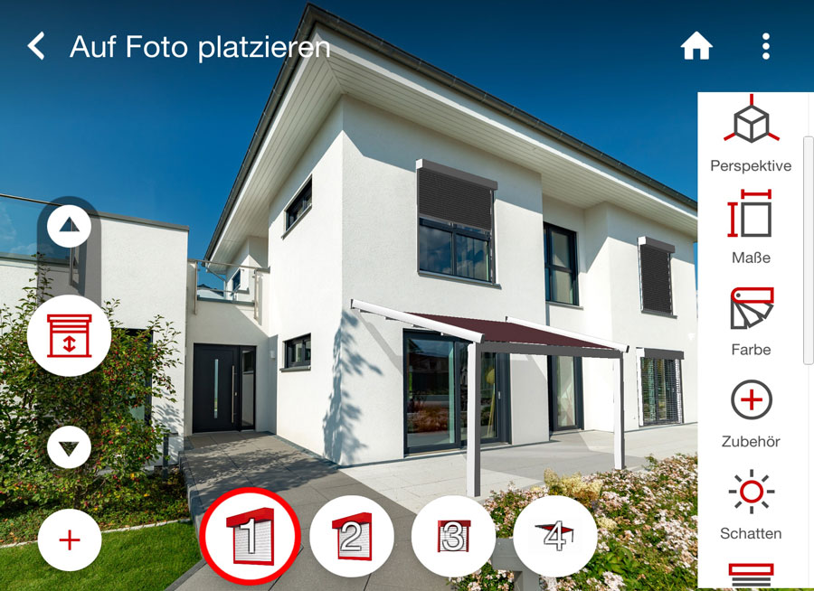 Breiten und Höhen an der Hausfassade