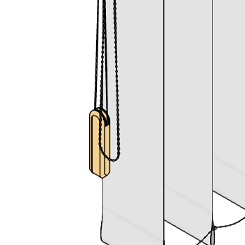 Lamellenvorhang mit Zugschnurkette