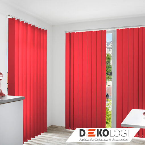Vertikal Lamelle nach Maß in rot
