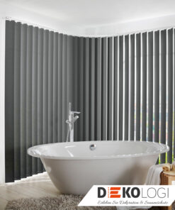 Gebogener Lamellenvorhang in dunkelgrau