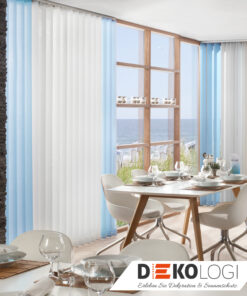 Vertikal Jalousie in blau und weiß