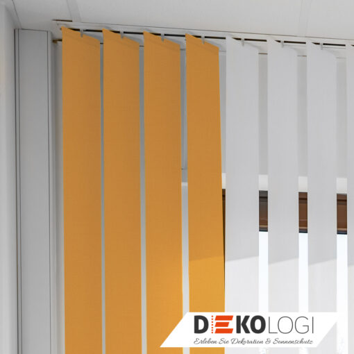 Vorhang Vertikal in weiß und gelb