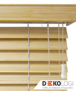 Bambus Jalousie hell Detail mit Bedienung