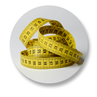 Maßband zum ausmessen der Fenster