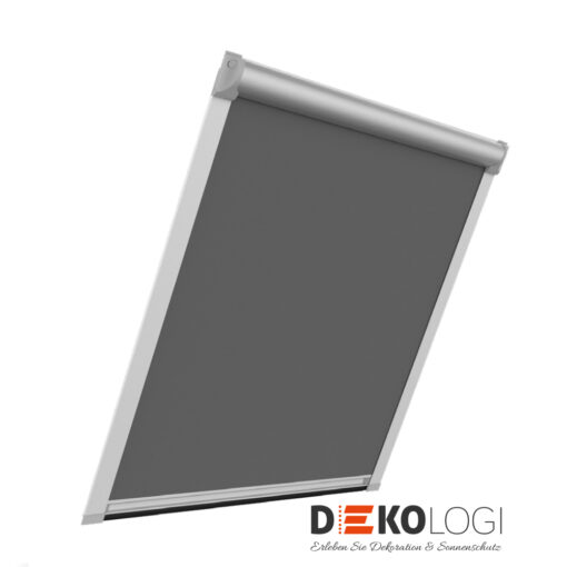 Roto Solar Verdunkelungsrollo mit silbernen Schienen