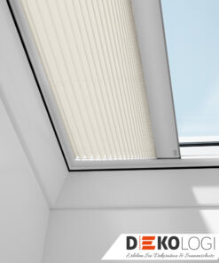 Elektrisches Faltstore für Velux Flachdach Fenster weiß