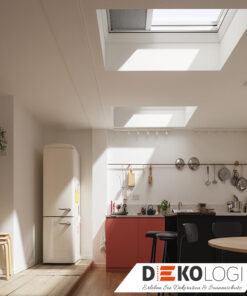 Wabenfaltstore elektrisch in der Küche montiert