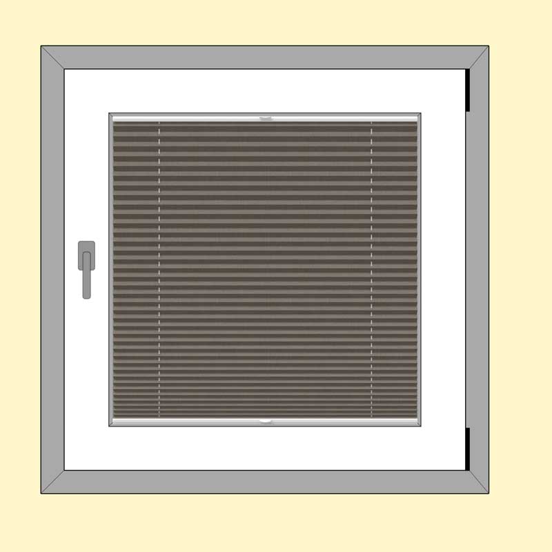 Im Fensterfalz (Glasleiste) mit Spannschuhe