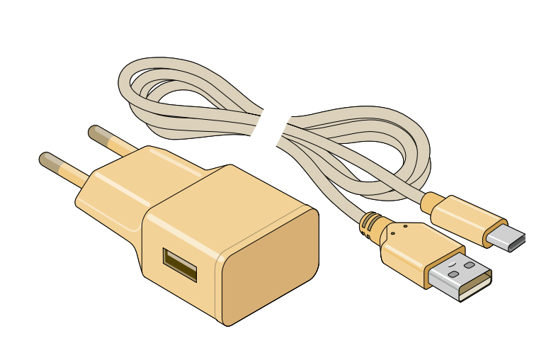 Set USB Netzteil inkl. Ladekabel 300 cm