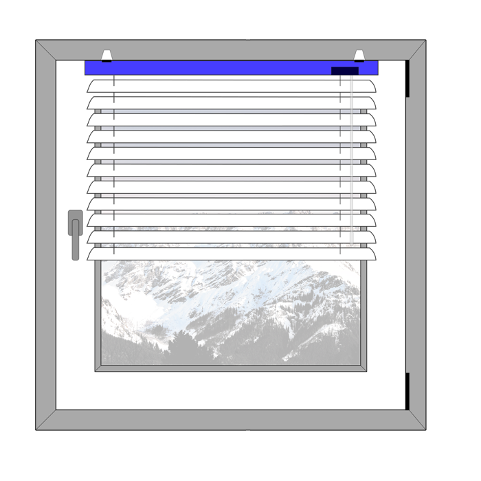 Auf dem Fensterrahmen mit Klemmträgern